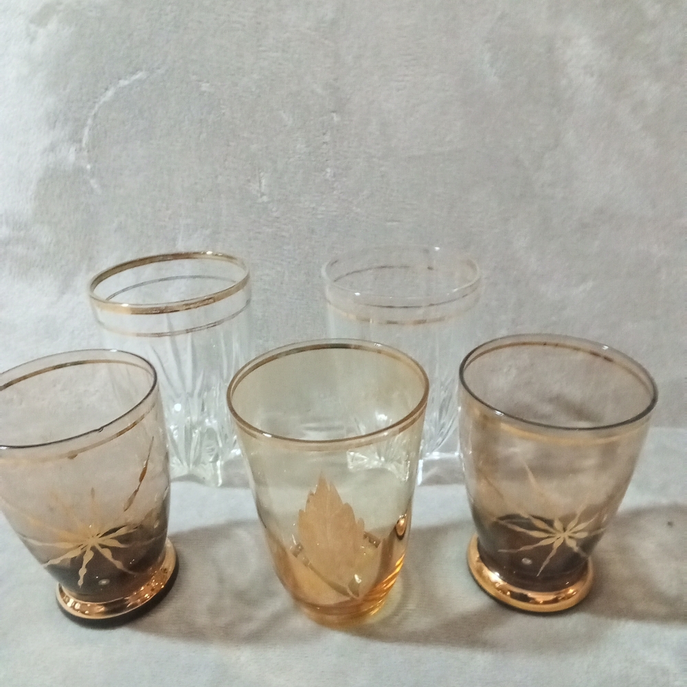 Elegant Gold Rimmed Glass Set